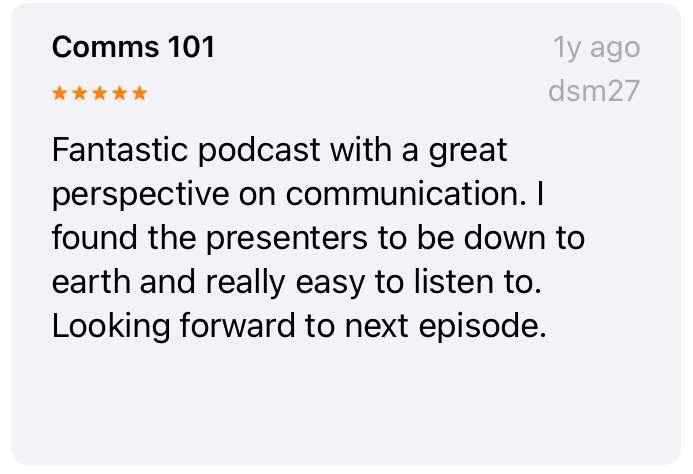Apple Podcast review 3